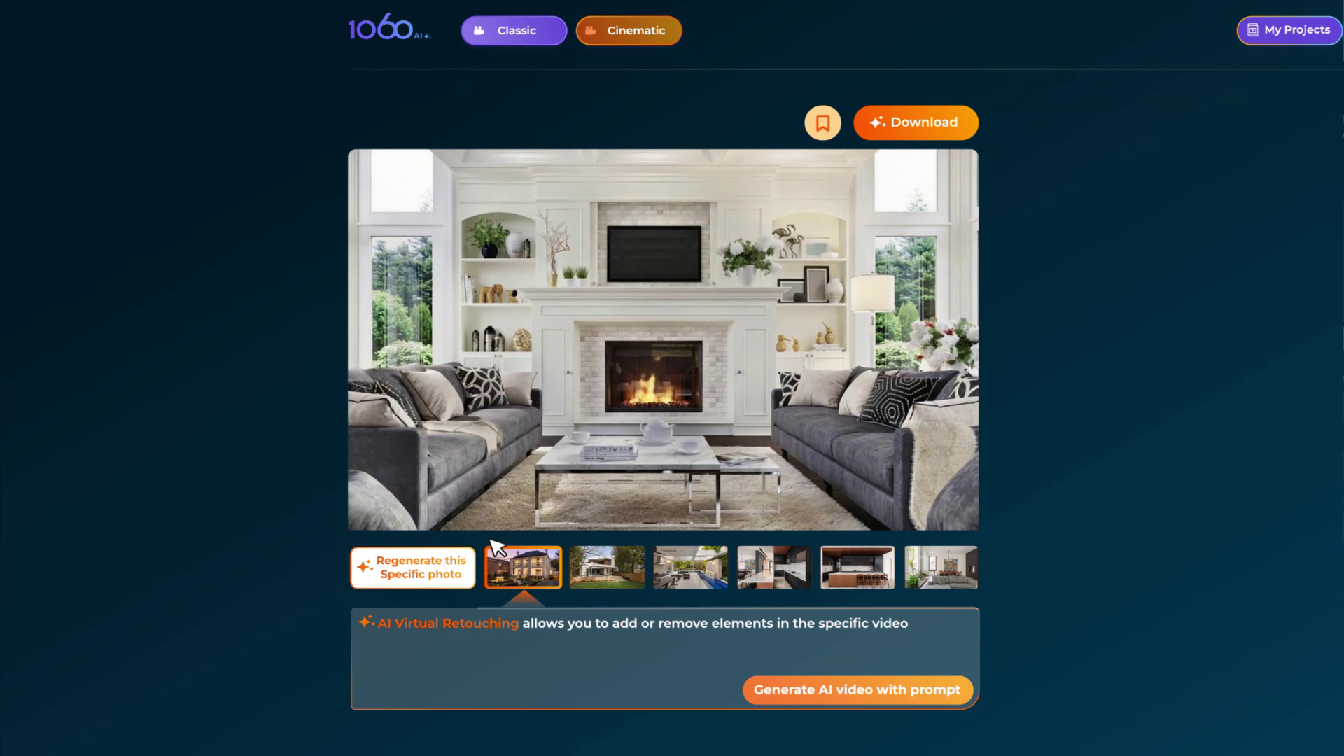 AI Retouch Demo Preview showcasing video retouching capabilities